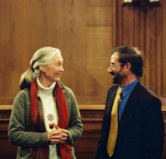 Dr. Goodall and Carl Ross