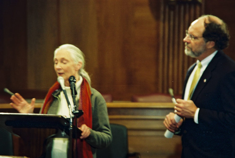 Dr. Jane Goodall, Sen . Corzine