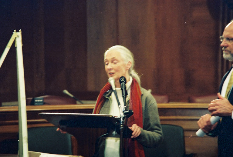 Dr. Jane Goodall, Sen. Corzine