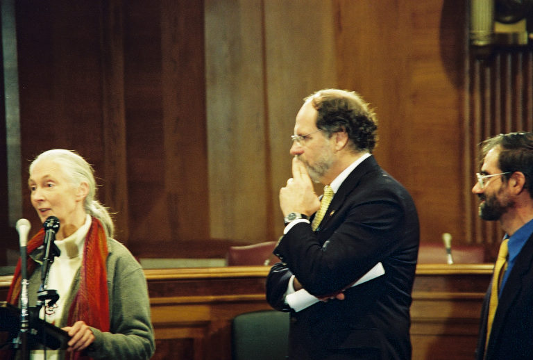 Dr. Goodall, Sen. Corzine, Carl Ross
