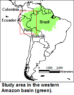 map of the western Amazon